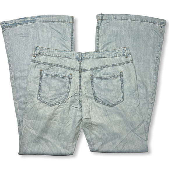NWT Free People Drapey Flare Beryl Jeans SIZE 29 Flare Leg 35 x 33 RUNS LARGE - Picture 8 of 12
